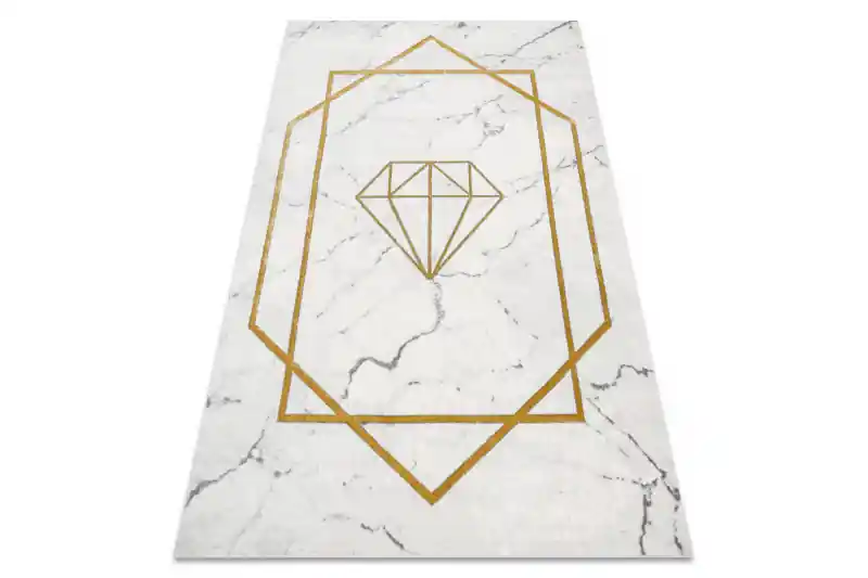 Pouze Dnes Koberec EMERALD exkluzivní 1019 glamour, styl diament, marmur krém/zlatý