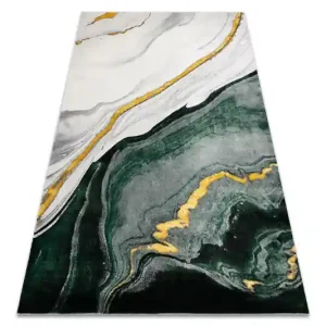 Nejprodávanější Koberec EMERALD exkluzivní 1017 glamour, styl marmur lahvově zelený/zlatý