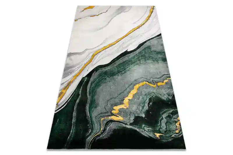 Nejprodávanější Koberec EMERALD exkluzivní 1017 glamour, styl marmur lahvově zelený/zlatý