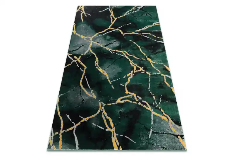 Nakupujte Hned Koberec EMERALD exkluzivní 1018 glamour, styl marmur lahvově zelený/zlatý