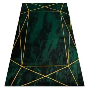 Koberec EMERALD exkluzivní 1022 glamour, styl geometrický, marmur lahvově zelený/zlatý Hit Sezóny