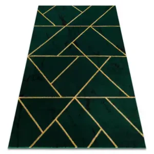 Objednat Nyní Koberec EMERALD exkluzivní 1012 glamour, styl geometrický, marmur lahvově zelený/zlatý