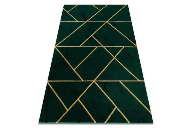 Objednat Nyní Koberec EMERALD exkluzivní 1012 glamour, styl geometrický, marmur lahvově zelený/zlatý