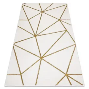 Nejprodávanější Koberec EMERALD exkluzivní 1013 glamour, styl geometrický krémový / zlatý