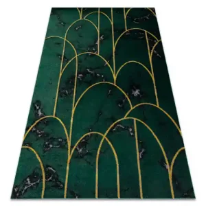 Cenově Výhodný Koberec EMERALD exkluzivní 1016 glamour, styl art deco, marmur lahvově zelený / zlatý