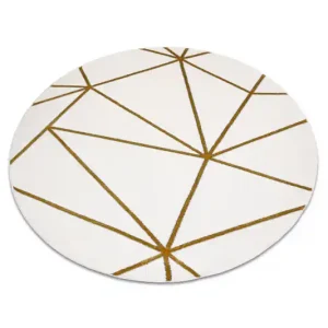 Přímo Od Výrobce Koberec EMERALD exkluzivní 1013 kruh - glamour, geometrický krémový/zlatý