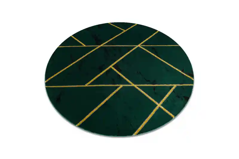 Koberec EMERALD exkluzivní 1012 kruh - glamour, marmur, geometrický zelený/zlatý Nakupujte Hned