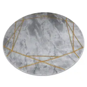 Nakupujte Hned Koberec EMERALD exkluzivní 1022 kruh - glamour, marmur, geometrický šedý/zlatý