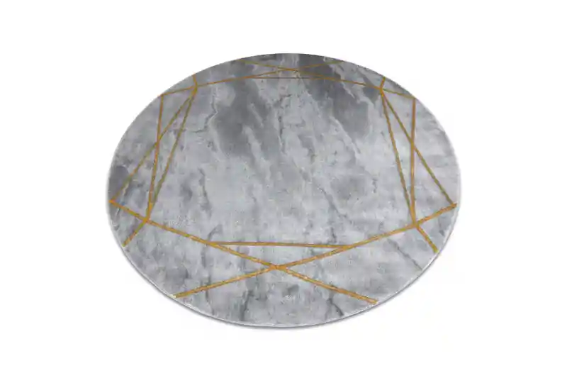 Nakupujte Hned Koberec EMERALD exkluzivní 1022 kruh - glamour, marmur, geometrický šedý/zlatý