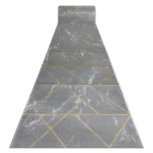Novinka Běhoun EMERALD exkluzivní 1012 glamour, marmur, geometrický šedý/zlatý