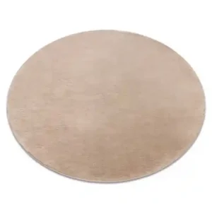 Zlevněný Protišmykový koberec POSH kruh Shaggy camel, béžový, plyš