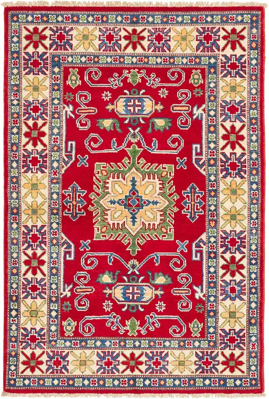 Koberec Kasak-B 011 červený / krémový Koupit Online