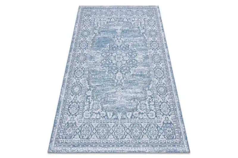 Koberec SIZAL LOFT 21213 Ornament modrý/stříbrný/sloní kost Nejlepší Cena
