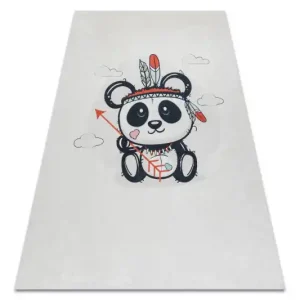 Horká Nabídka Koberec protiskluzový BAMBINO 1129 Panda pro děti - krémový