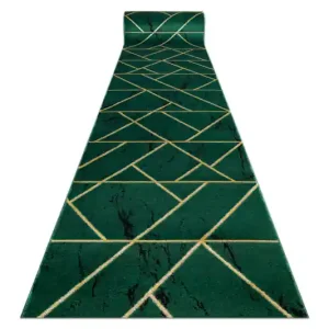 Ověřený Běhoun EMERALD exkluzivní 1012 glamour, marmur, geometrický zelený/zlatý