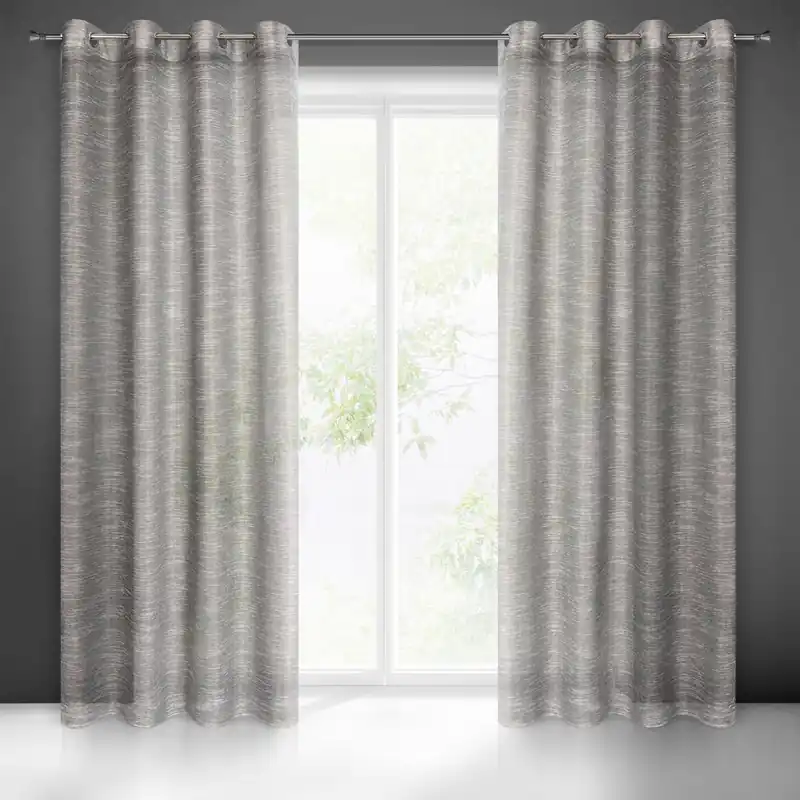 Odeslání Ihned Hotová záclona RACHEL ocelová - na průchodkách