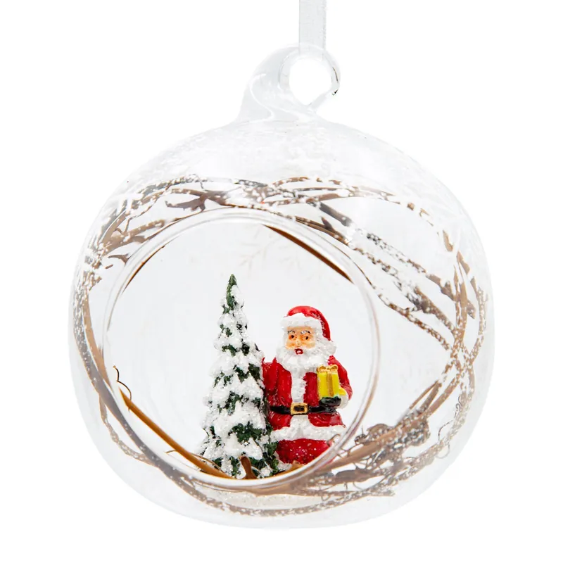 Novinka Závěsná vánoční dekorace CHRISTMAS 526 bílá / hnědá (4 ks)