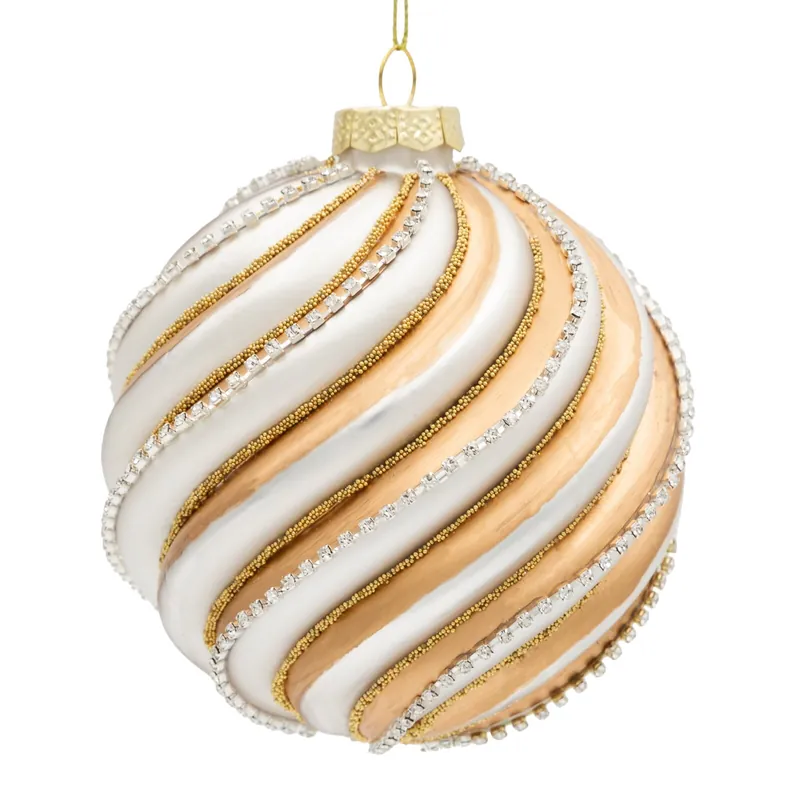Výhodná Nabídka Závěsná vánoční dekorace CHRISTMAS 548 zlatá / stříbrná (4 ks)
