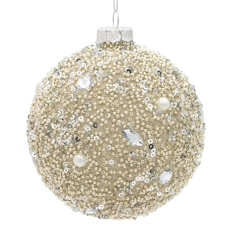 Závěsná vánoční dekorace CHRISTMAS 552 zlatá / stříbrná (4 ks) Horká Nabídka
