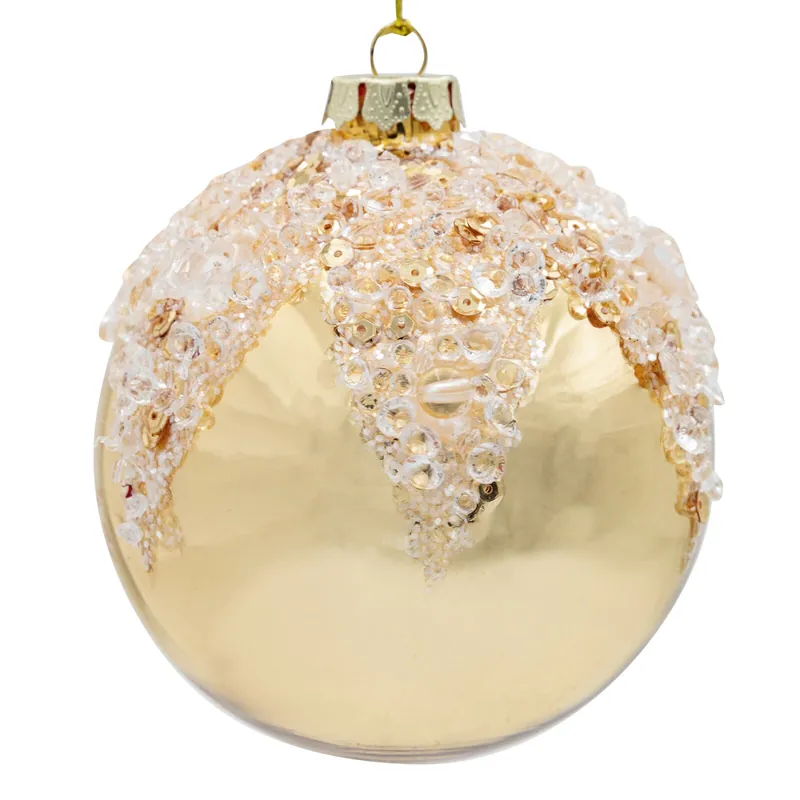 Časově Omezené Závěsná vánoční dekorace CHRISTMAS 573 zlatá (4 ks)
