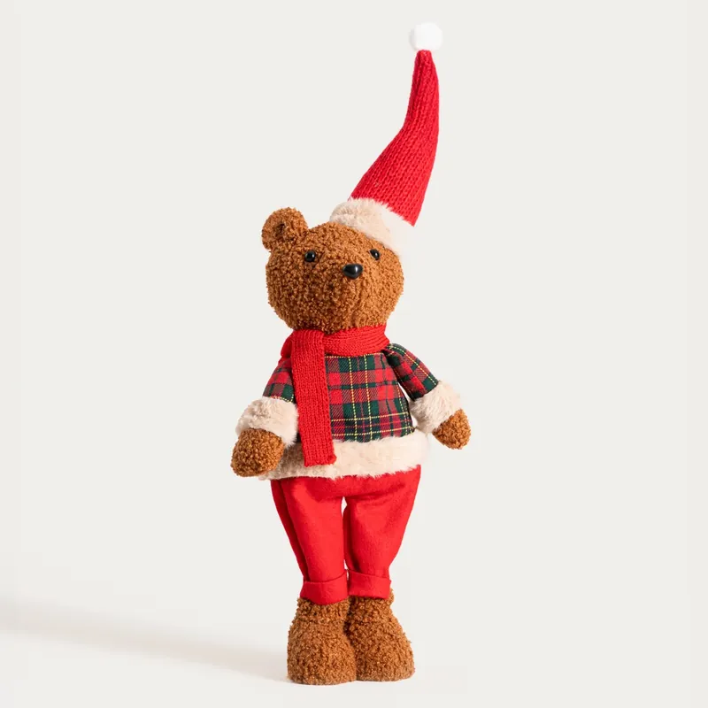 Finální Výprodej Vánoční dekorace TARTAN medvídek 752261