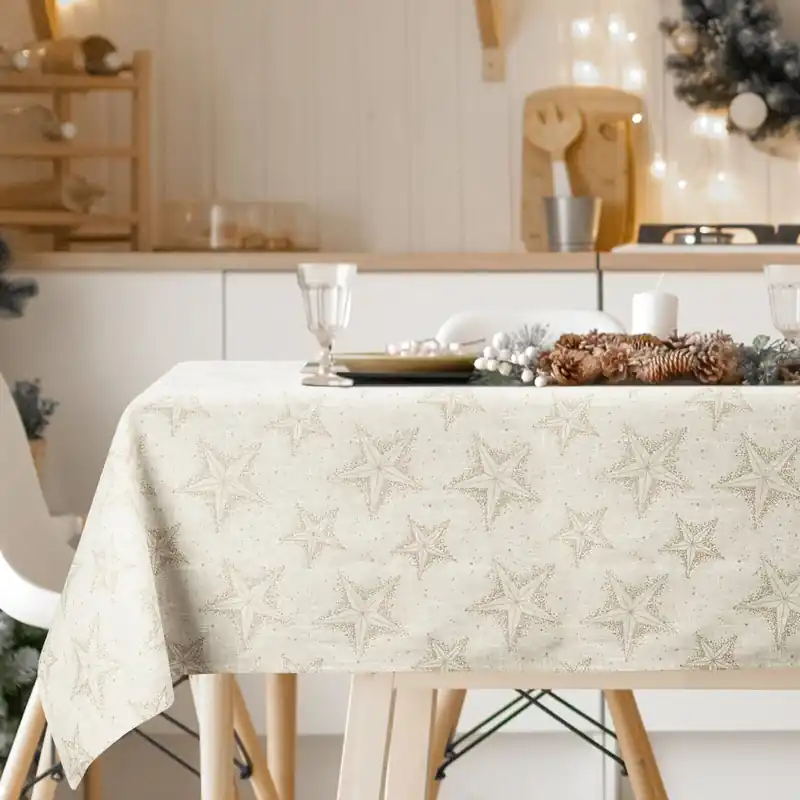 Ubrus WINTER krémový / zlatý Finální Výprodej