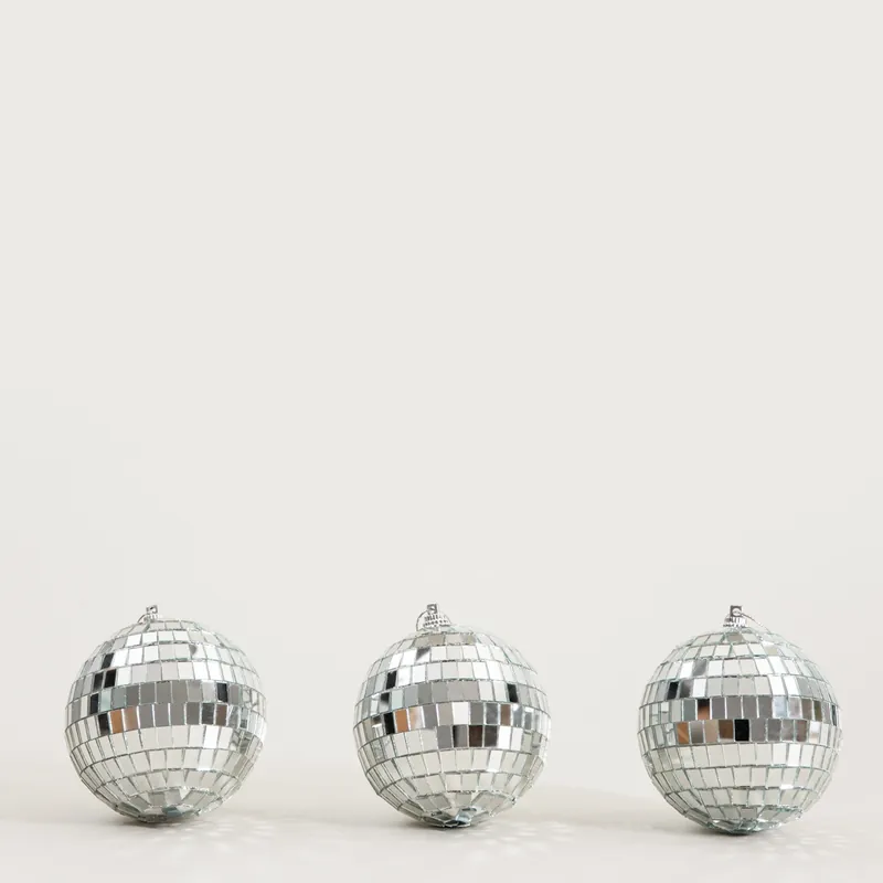Závěsná vánoční dekorace DISCO stříbrná 754104 (3 ks) Akce