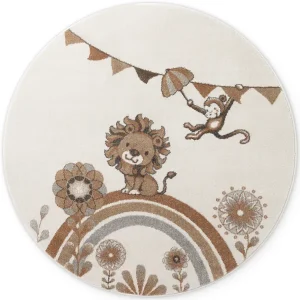 Koberec Villeroy & Boch BOHO KIDS Roar like a Lion krémový kruh Nová Kolekce