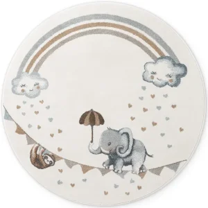 Koberec Villeroy & Boch BOHO KIDS Round Walk like an Elephant Rainbow krémový kruh Ihned K Objednání