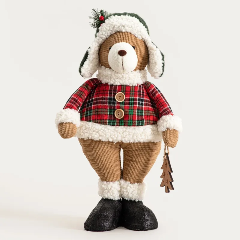 Zlevněný Vánoční dekorace TARTAN medvídek 751677