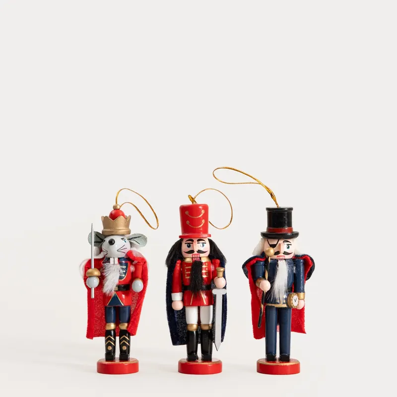 Závěsná vánoční dekorace NUTCRACKER louskáček 754449 (3 ks) Cenový Hit