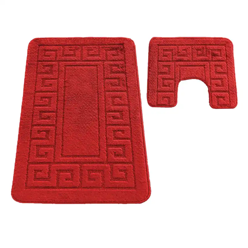 Sada koupelnových koberečků Montana Ethnic Red Sleva