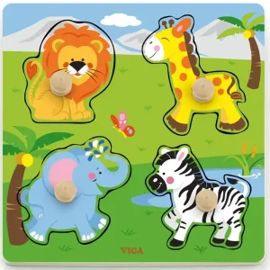 Hit Sezóny Dřevěné puzzle Viga 50840 Africká zvířata