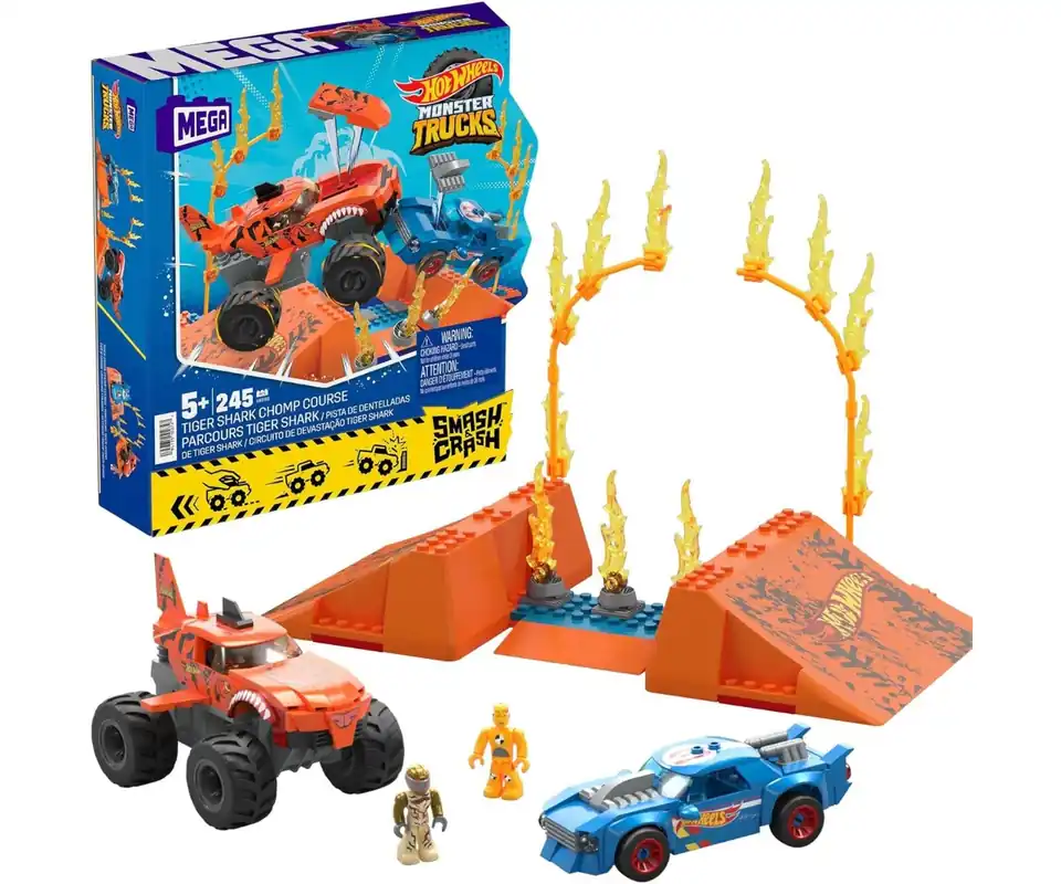 Mattel HKF88 Hot Wheels Zestaw Monster Truck Tiger Shark Levný