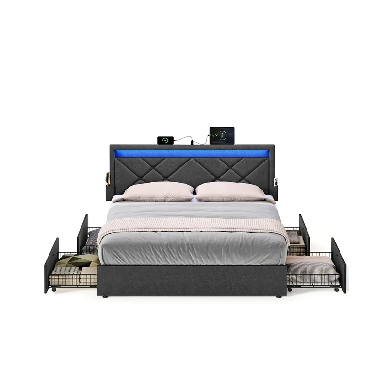 Manželská postel s LED osvětlením 180 cm RMB825GN02 Objednat Nyní
