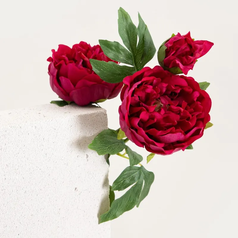Výprodej Umělý květ PAEONIA tmavě růžový 764905