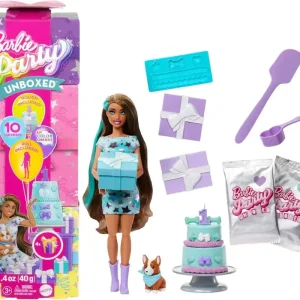 Kup Teď Mattel Barbie JFG72 Party Unboxed Reveal sada 10 překvapení s panenkou
