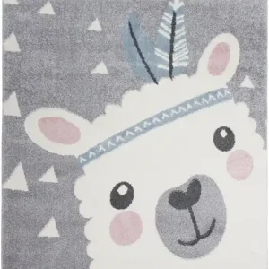 Koupit Online Dětský koberec Kiddy LAMA šedý