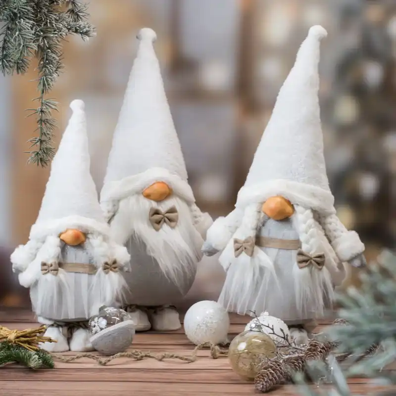 Výprodej Vánoční dekorace DOLL 64 B stříbrná / bílá