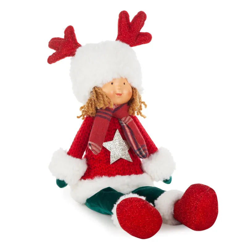 Vánoční dekorace DOLL 68 A červená / bílá Nízká Cena