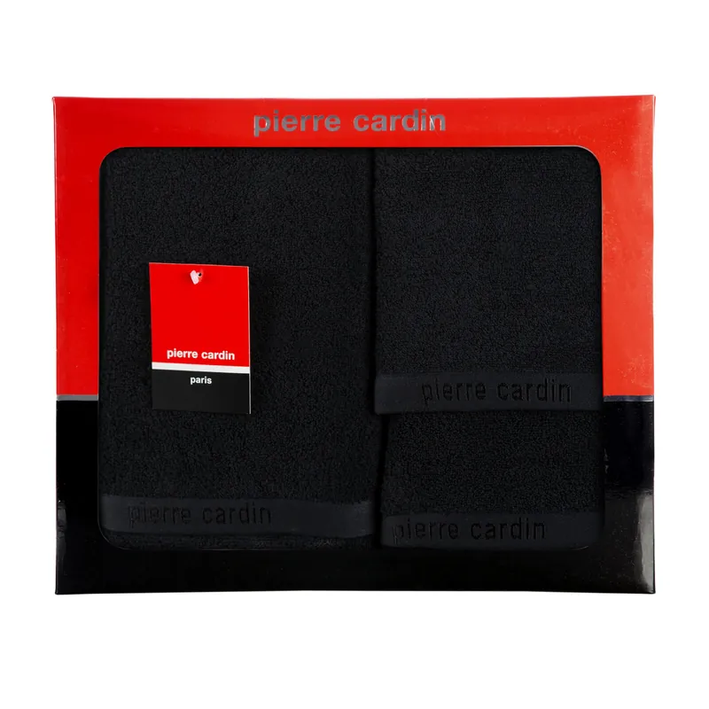 Originální Dárková sada ručníků PIERRE CARDIN EVI černá