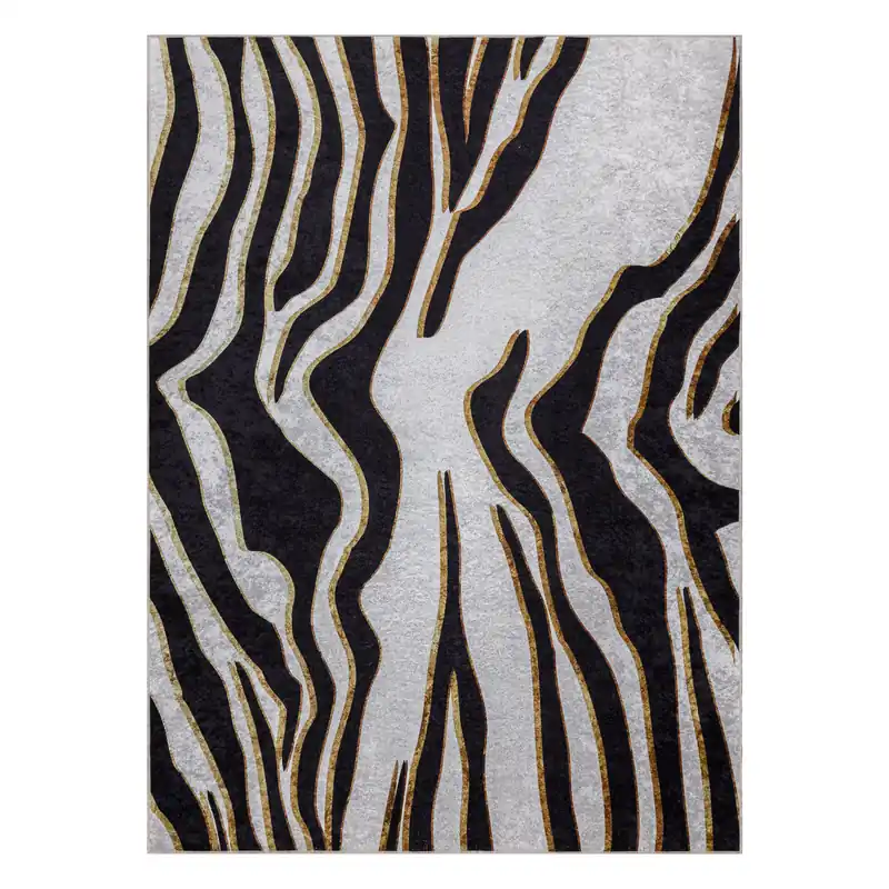 Autentický Koberec MIRO 52002.807 zebra, krémový / černý
