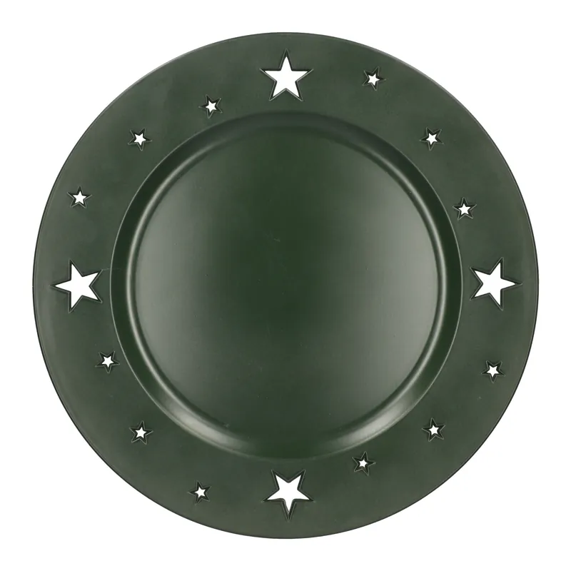 Super Cena Podnos PLAST zelený s hvězdičkami 979600