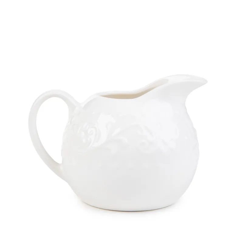 Konvička na mléko SYLIA bílá s ornamentem 874708 260 ml Výhodná Nabídka