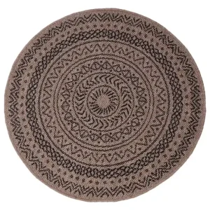 Koberec Indiana 08894A JUTE / BLACK kruh Nakupujte Hned