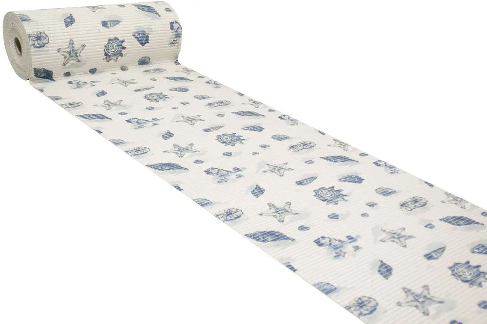 Hit Sezóny Koupelnová pěnová rohož softy-tex 820 krémová/modrá, mušle