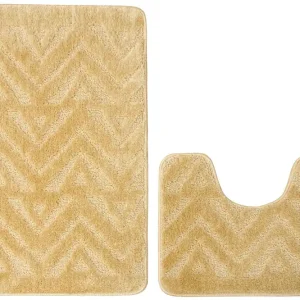 Must-Have Sada koupelnových koberečků Classic 2 béžová, trojúhelníky