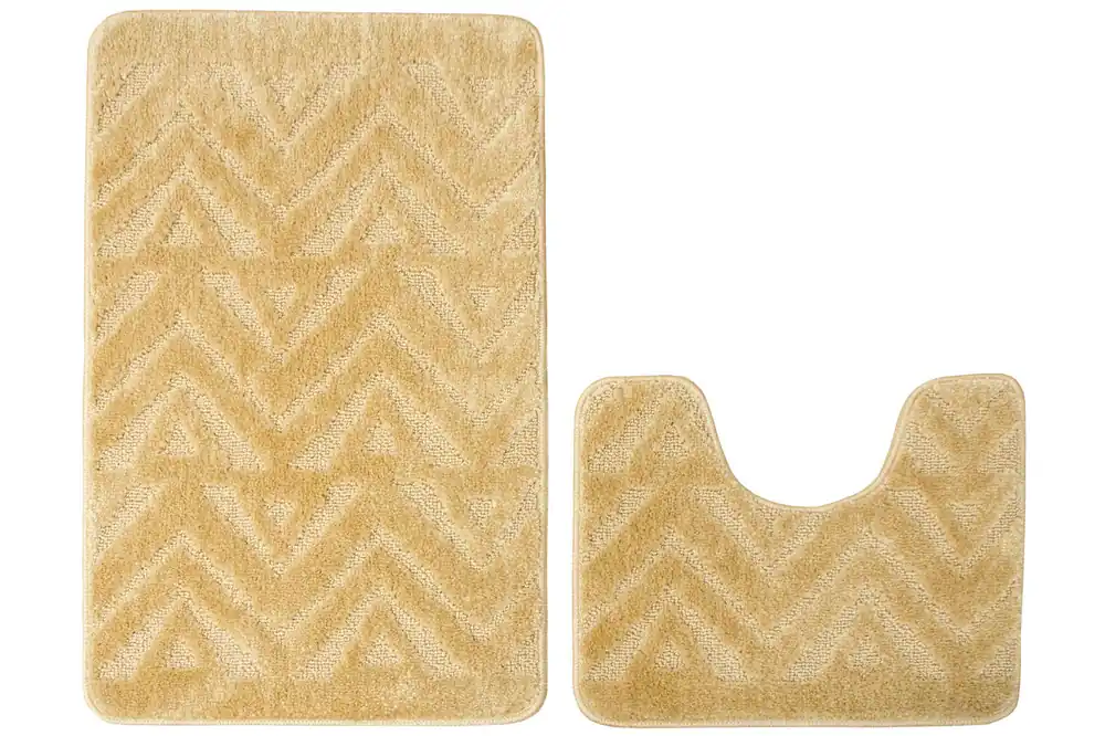 Must-Have Sada koupelnových koberečků Classic 2 béžová, trojúhelníky