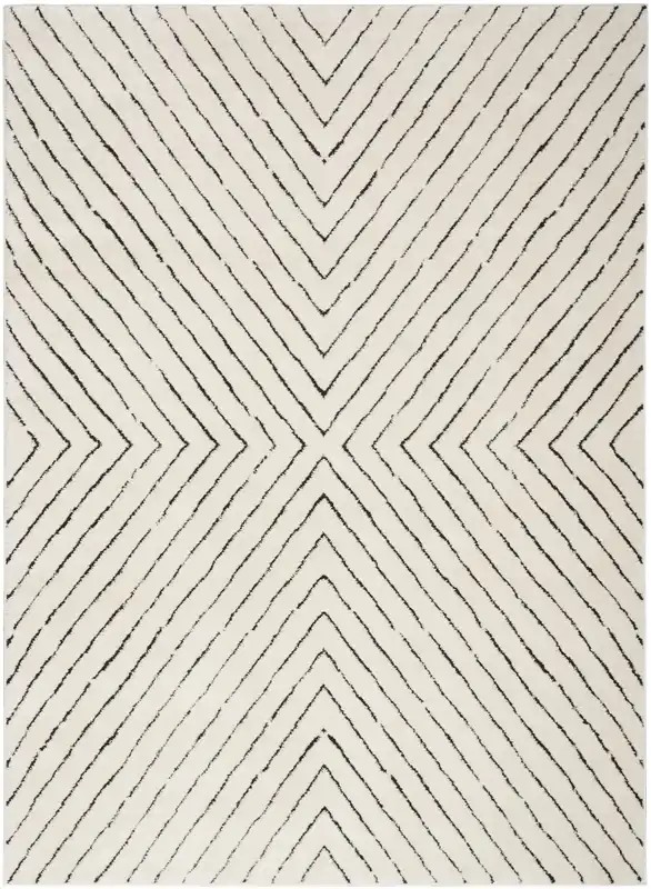Koberec MODERN COMFORT MNC01 IVORY BLACK Dokud Zásoby Vydrží