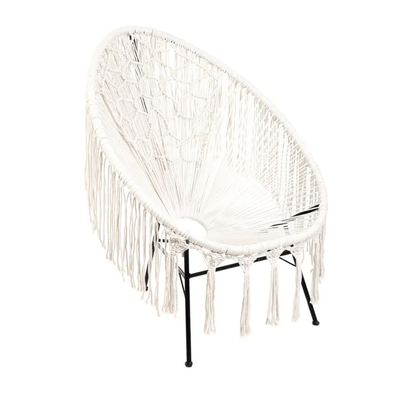 Top Prodej Křeslo ACAPULCO BLISS makramé, krémové 870946